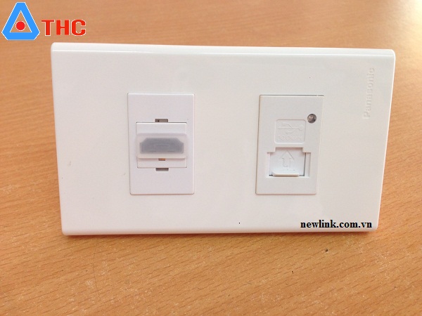 Bộ wallplate 2 cổng HDMI , Bộ wallplate 2 cổng HDMI + USB cắm sạc điện thoại 